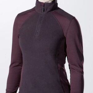 HKM Duo Functional Quarter Zip Top, Bordeaux